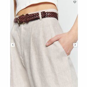 NWT Reformation Mason Linen Pant - Oatmeal - Size 4